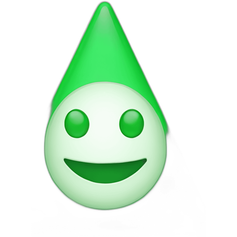 triangle green with smile emoji