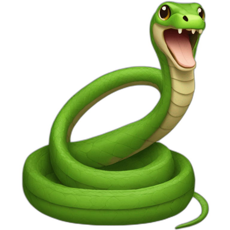 A snake in a canon emoji