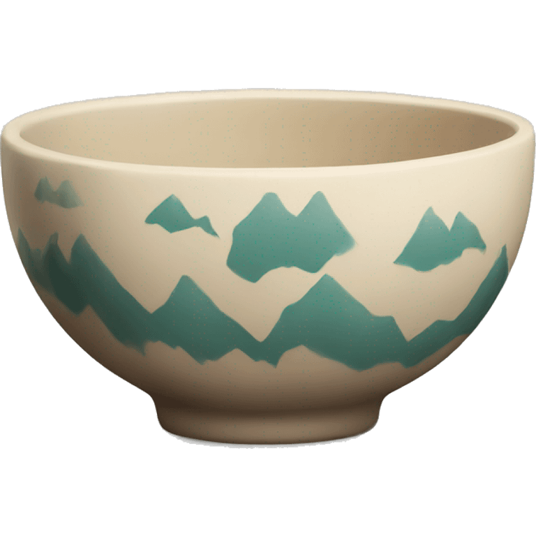 Handmade ceramic bowl emoji