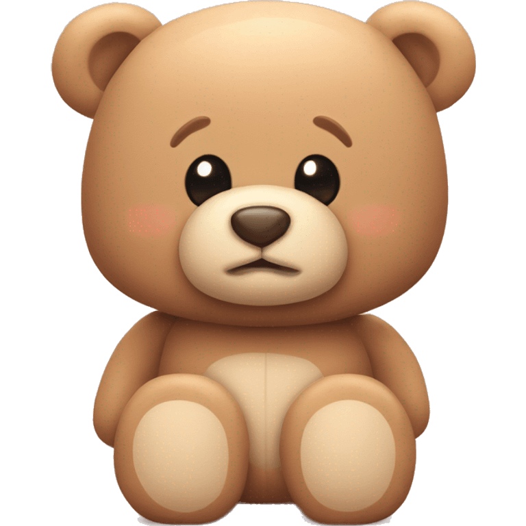 Cute Teddy Bear Emoji 3d blush emoji