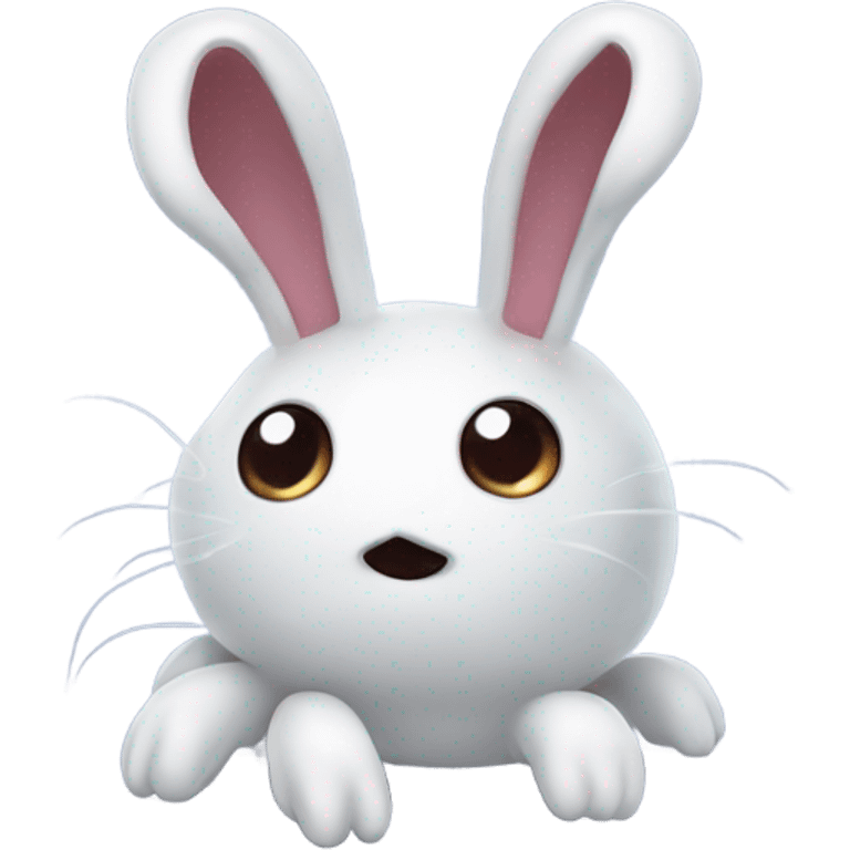 Ghost spider as a bunny emoji