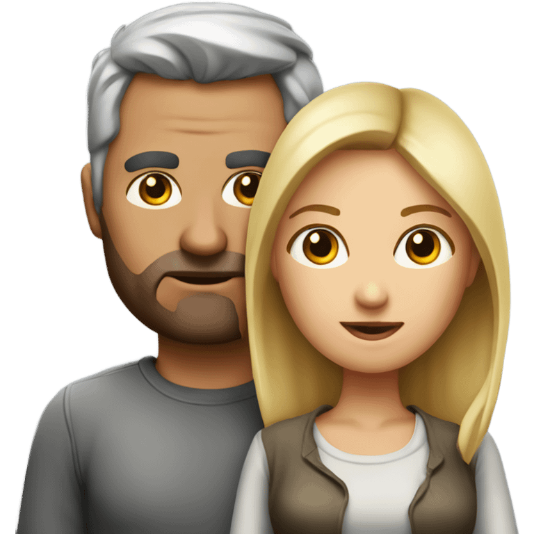 husband and wife photorealistic serious emoji