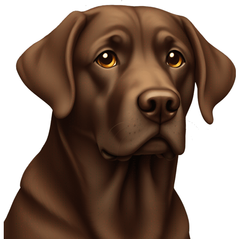 Chunky brown Labrador  emoji