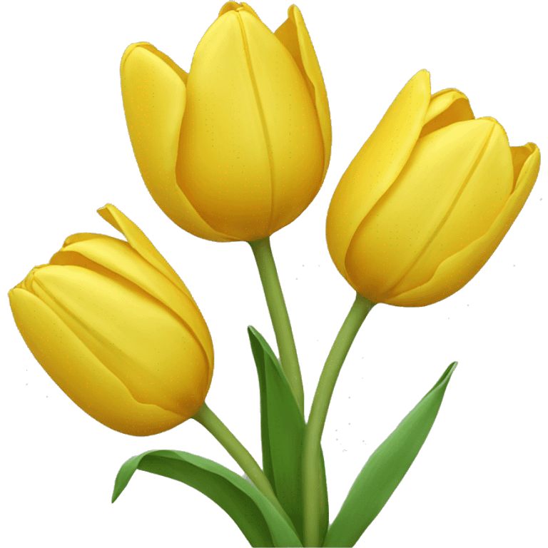 Yellow tulip  flower emoji