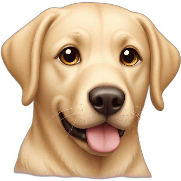 Blonde labrador emoji