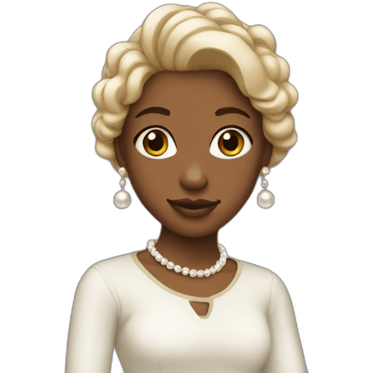 Girl with pearl earrings emoji