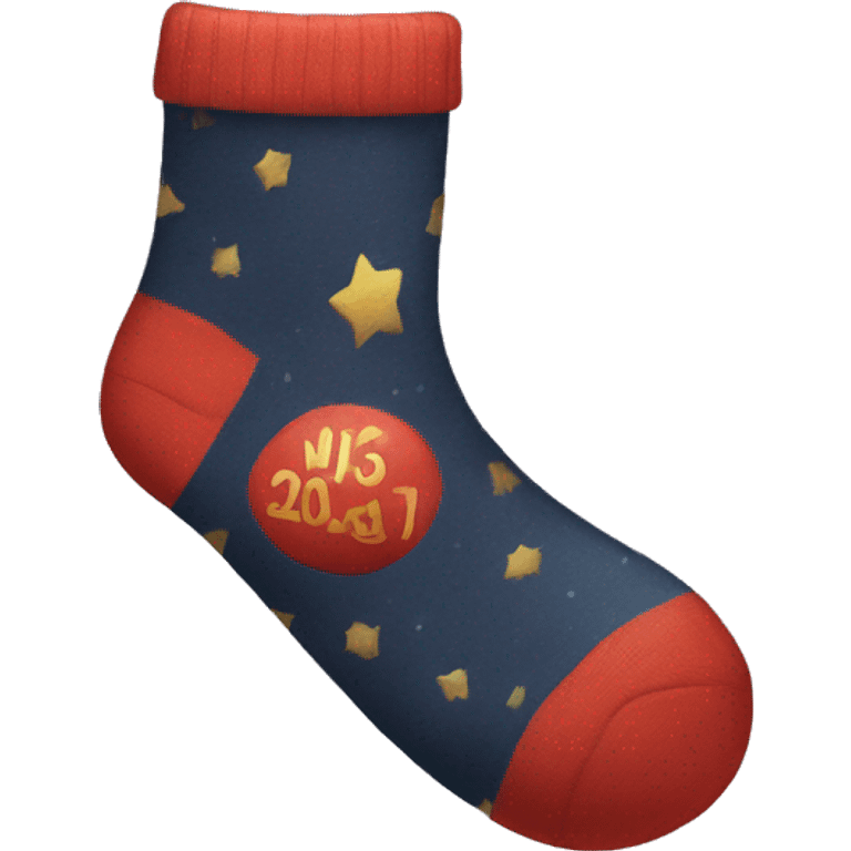 New Year's sock emoji