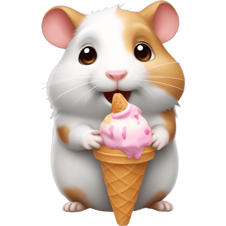 Hamster with ice-cream emoji