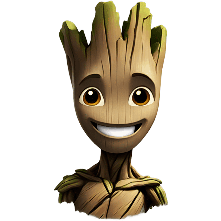 Groot smiling emoji