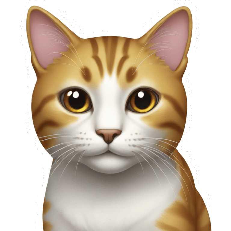 shiny cat standing on white emoji