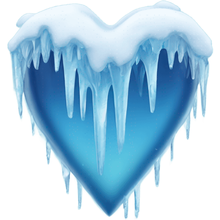 Icicle winter heart emoji