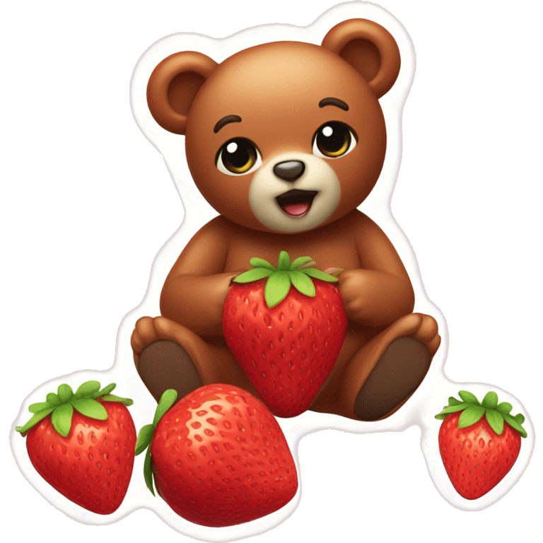 Strawberry bear emoji