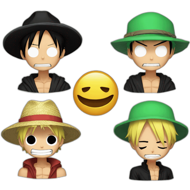 luffy zoro sanji usoop emoji