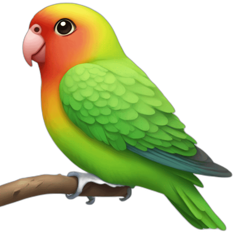 Rosyface lovebird emoji