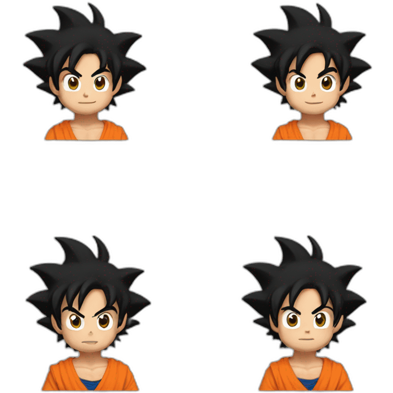 Son goku, emoji, black hair emoji