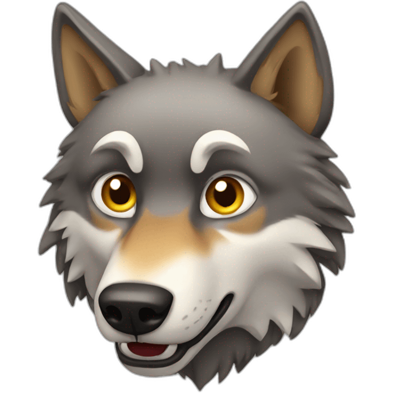 shocked wolf emoji