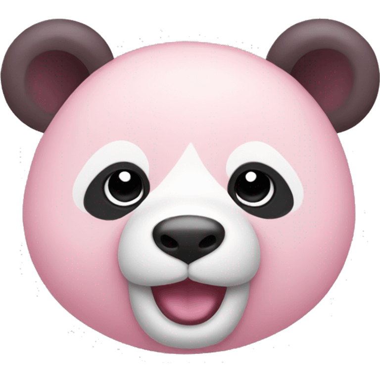 Pastel pink panda  emoji