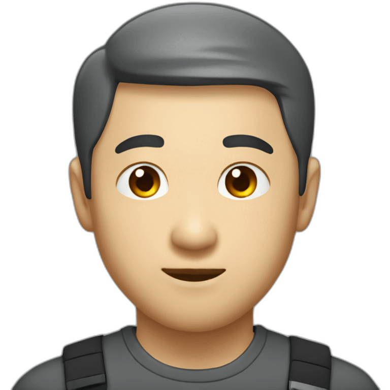 a-man-short-hair-take-glass-chinese-tiny-face emoji