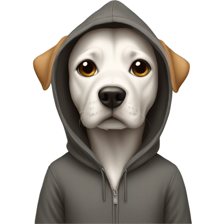 dog wearing hoodie emoji