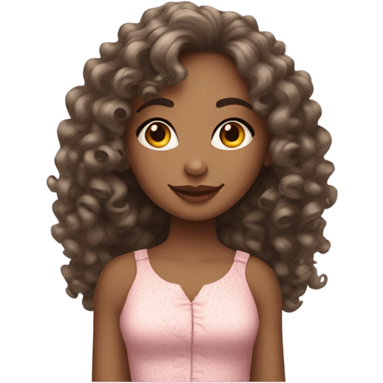 curly hair girl coquette emoji