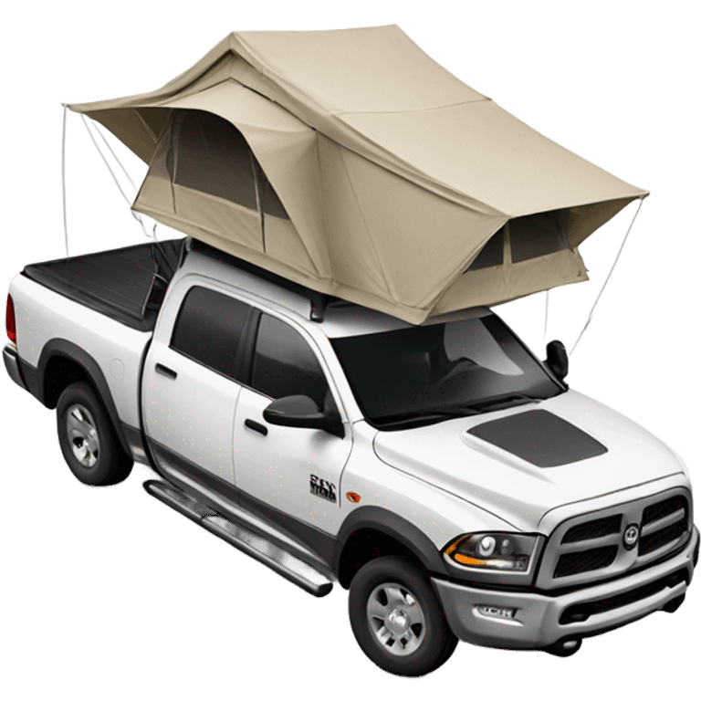 Ram truck with rooftop tent emoji