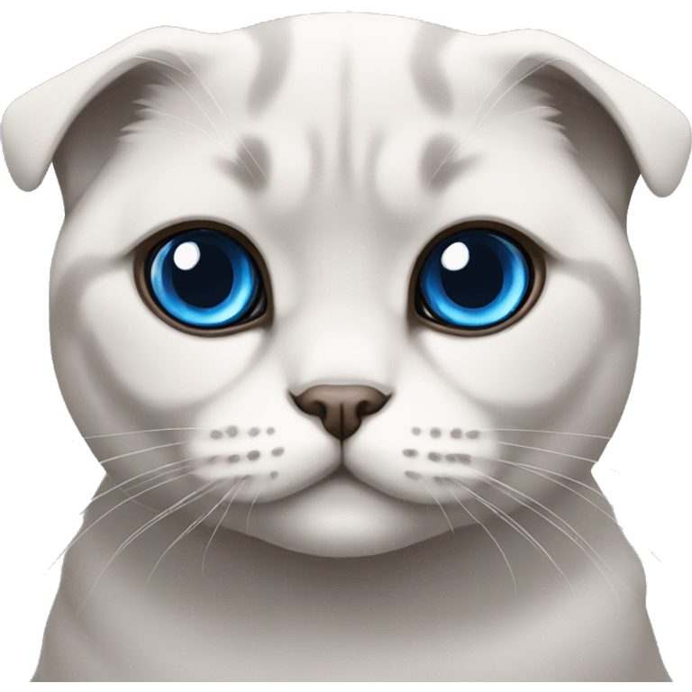 scottish fold with blue eyes emoji