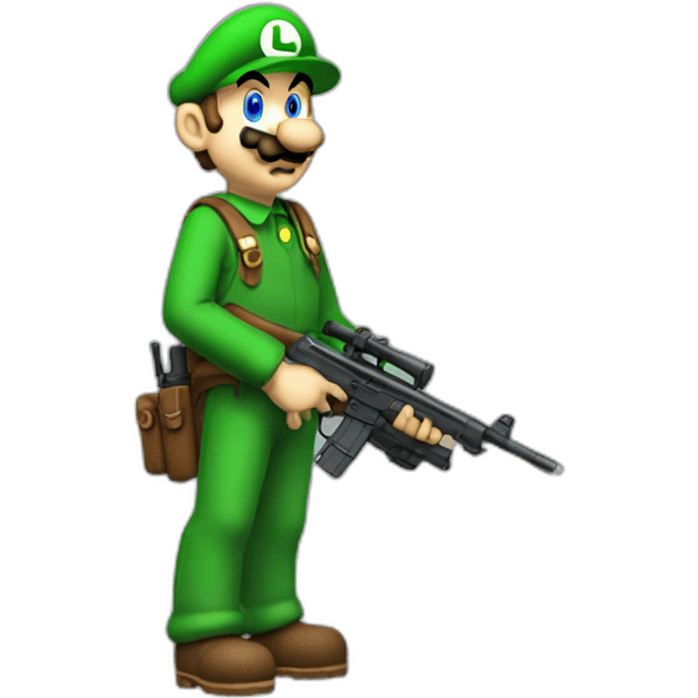 Luigi con un rifle emoji