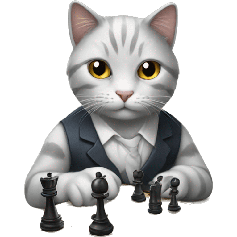 A cat playing chess emoji