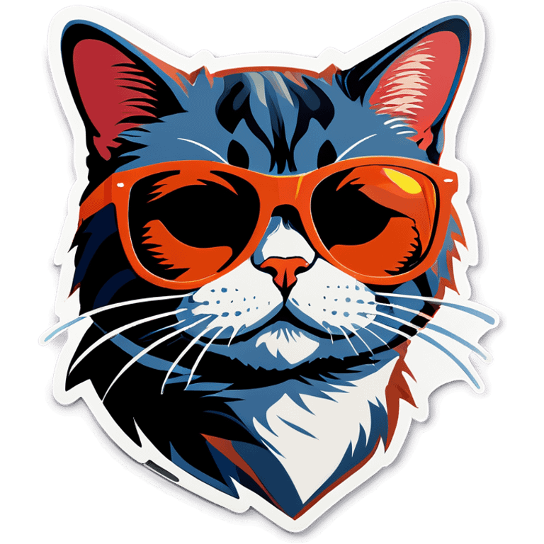 Cat with sunglasses emoji