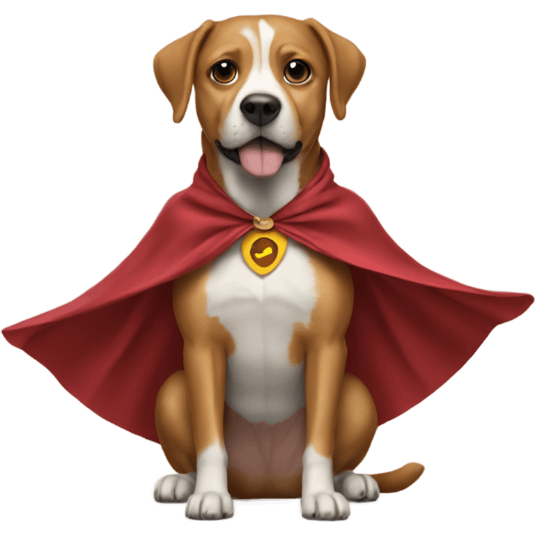 Dog wearing a cape emoji