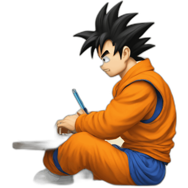 goku writing code emoji