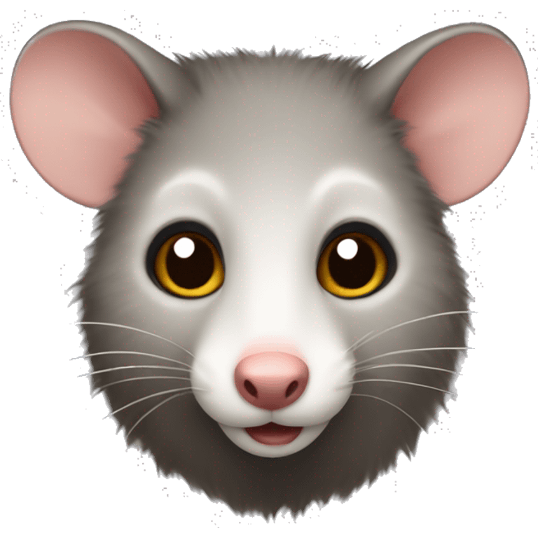 possum with brown hearts emoji