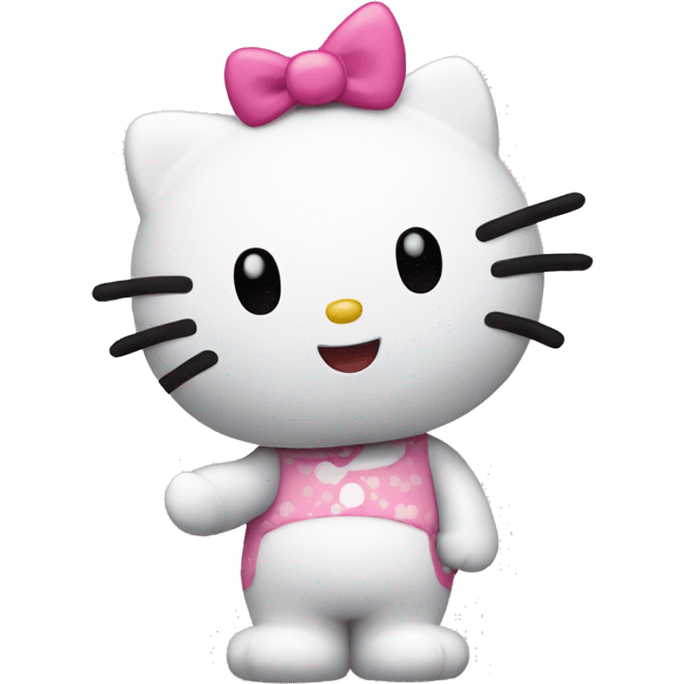 Hello kitty saying hi emoji