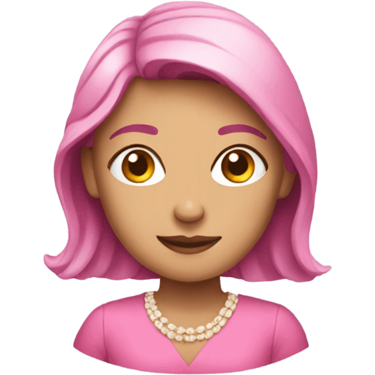 women and pink dress emoji