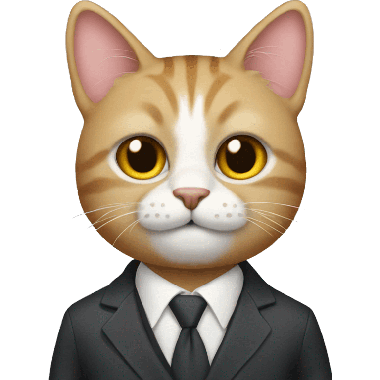 Cat with suit emoji