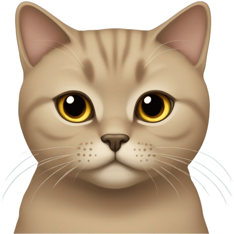 A light brown British short hair cat emoji