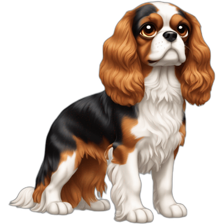 dog Cavalier King Charles Spaniel full body emoji