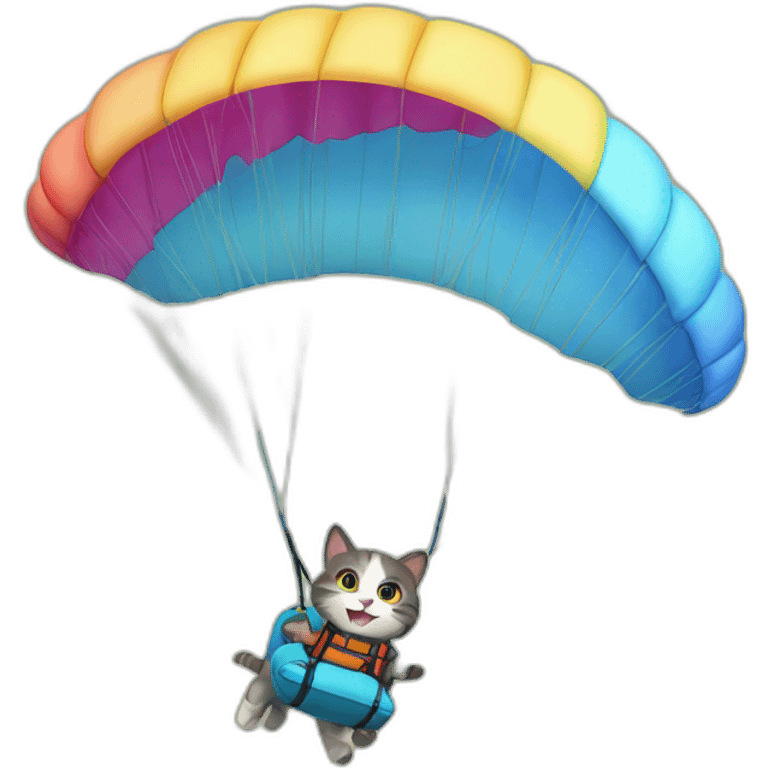 cat paragliding emoji