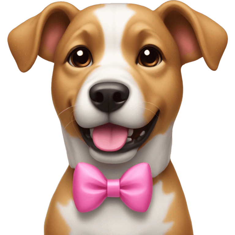 Dog with a pink bow emoji