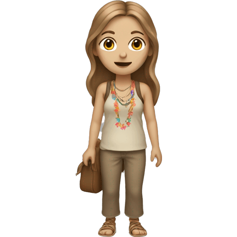 Hippie woman with light brown hair emoji