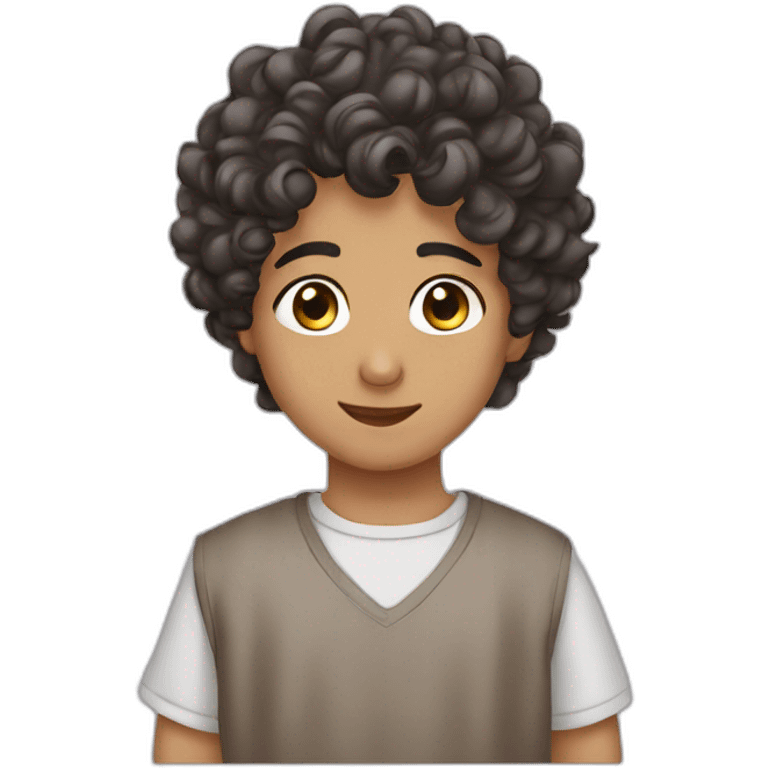 arabic boy with curly in love with hijabi arabic emoji