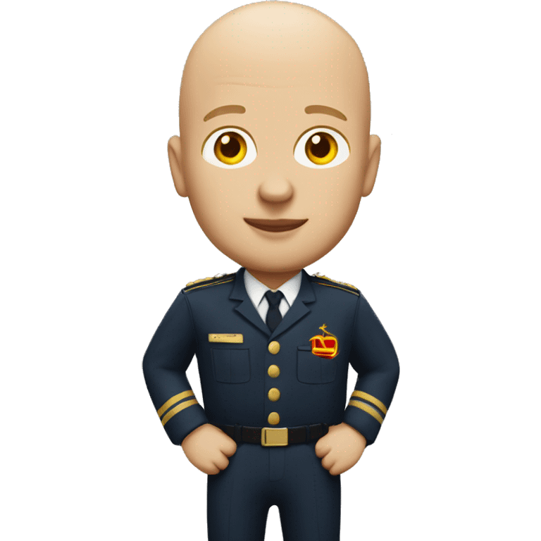 bald fat white man in mcdonald’s uniform no glasses emoji