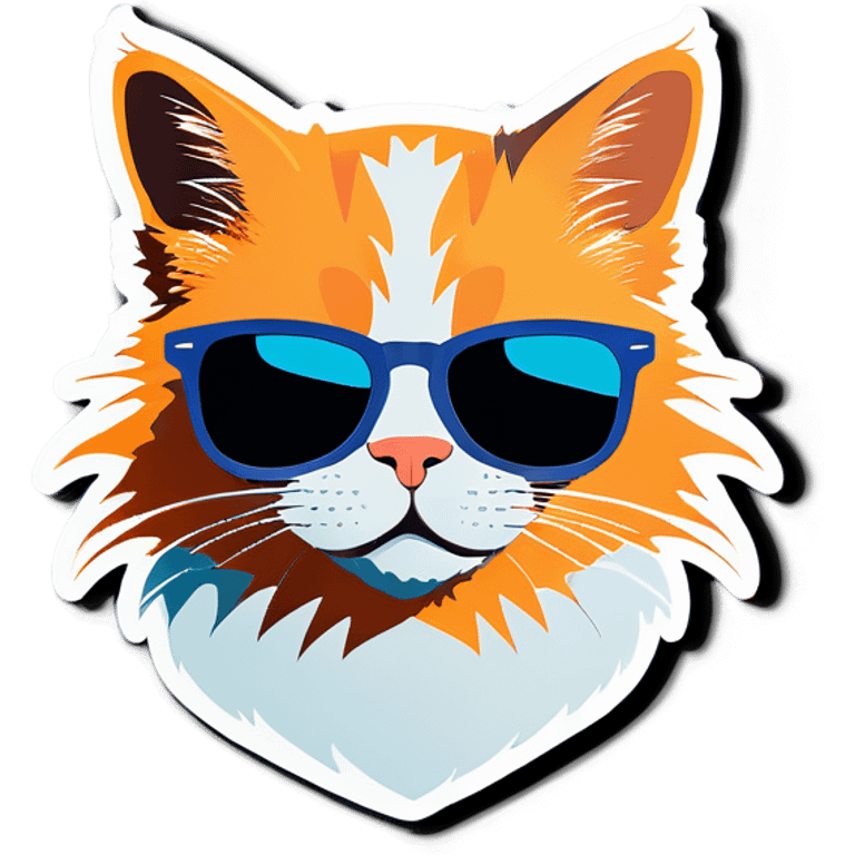 Cat with sunglasses emoji