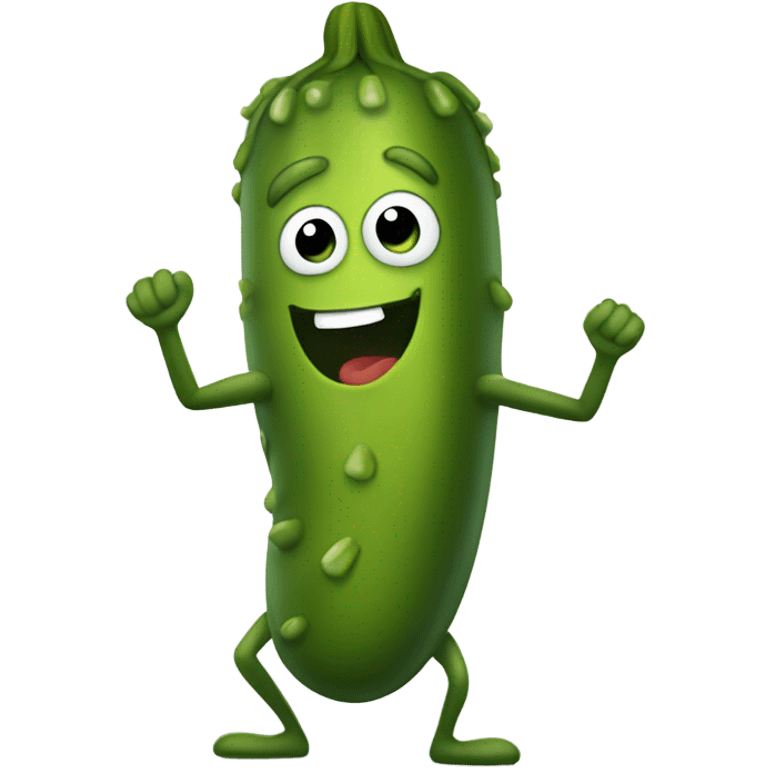 Dancing pickle emoji