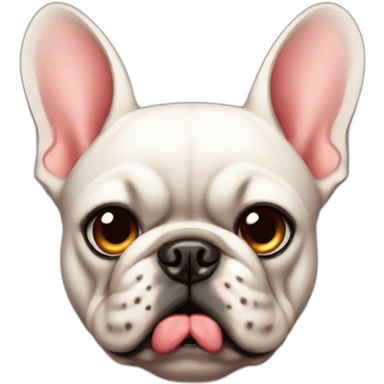  french bulldog gets angry emoji