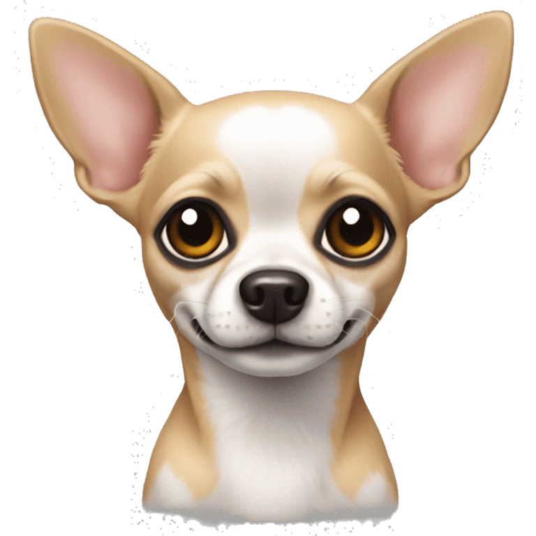 Chihuahua poil long et museau noir  emoji