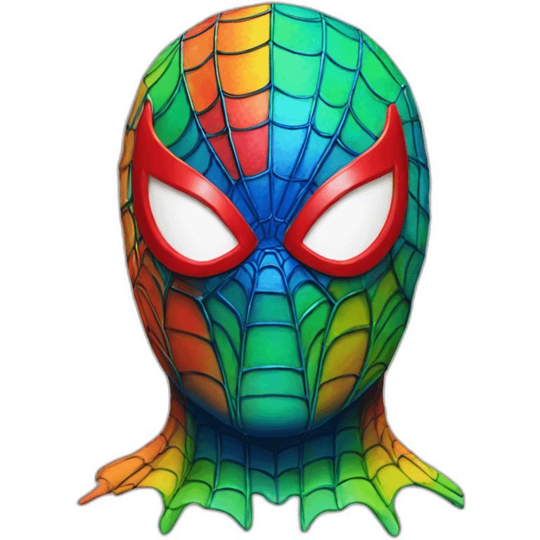 Rainbow spider-man mask emoji