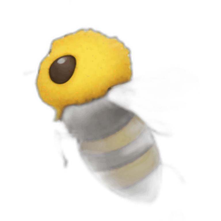 Fluffy bee emoji