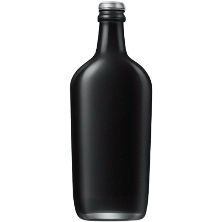 flat bottle of black alcohol drink emoji