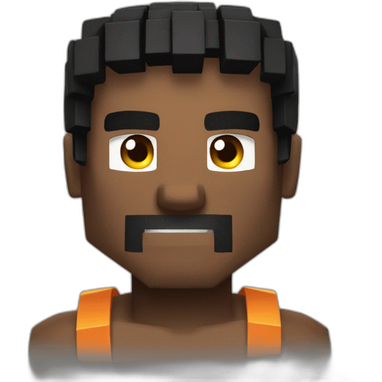 Character from minecraft muscular emoji